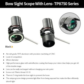 Topoint TP8750 Compound Bow Sight Scope 6x